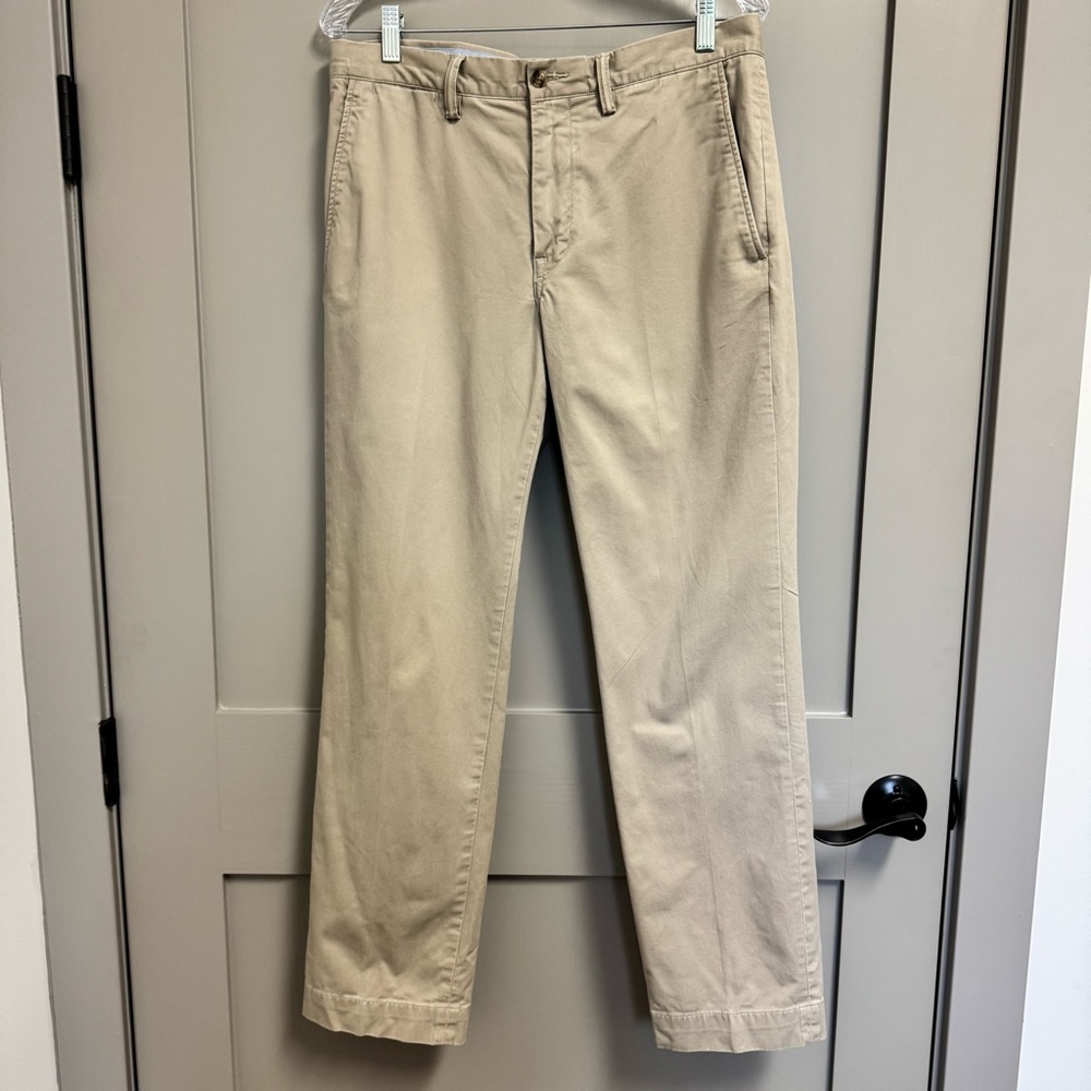 Polo Ralph Lauren Men's 35x30 (37) Stretch Straight Fit Chino Pants‎ Size Khaki